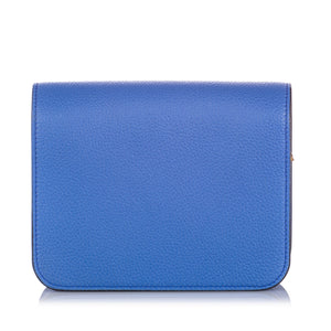 Small Clifton Leather Crossbody Bag Blue