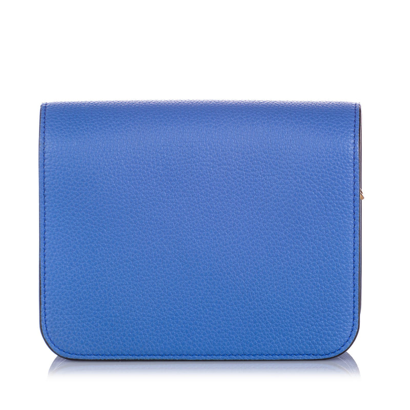 Small Clifton Leather Crossbody Bag Blue