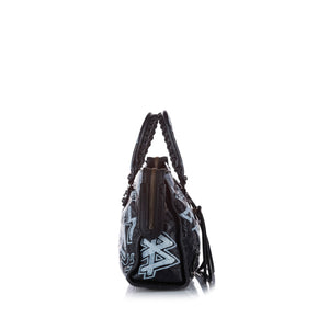 Small Motocross Graffiti Classic City Leather Satchel Black - Bag Religion