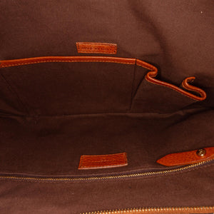 House Check Canvas Shoulder Bag Brown - Bag Religion