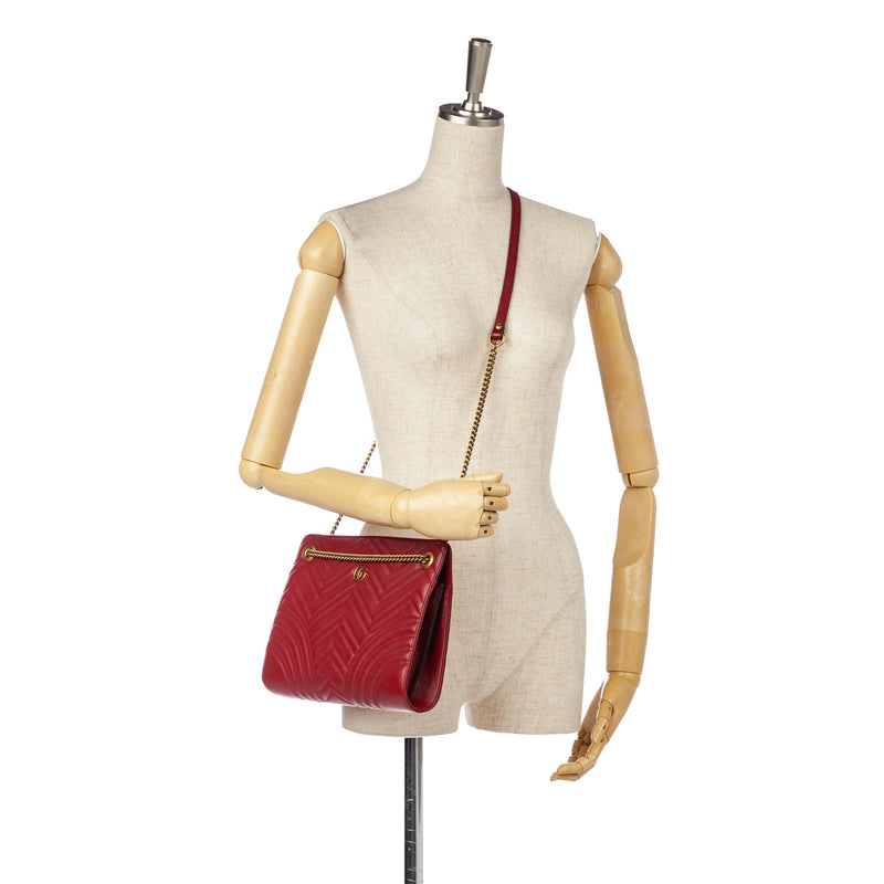 GG Marmont Leather Crossbody Bag Red - Bag Religion
