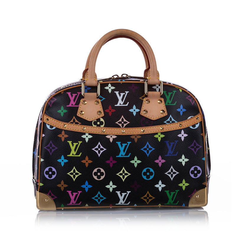 Louis Vuitton Black Monogram Multicolor Pochette Cles Key Pouch Keychain  862676