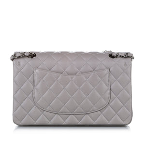Classic Lambskin Leather Single Flap Bag Gray - Bag Religion