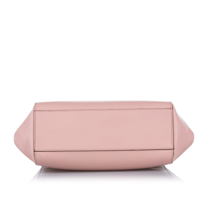 Small Bamboo Nymphaea Leather Satchel Pink - Bag Religion