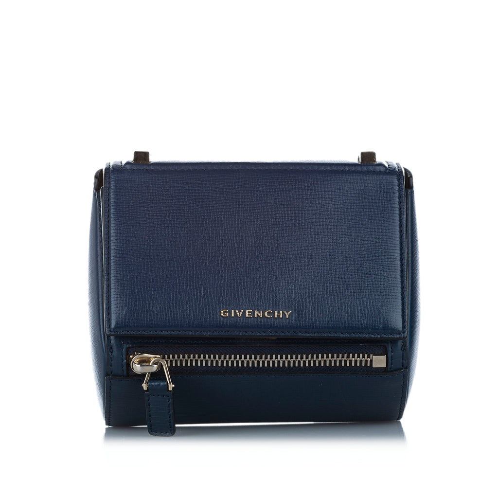 Pandora Box Leather Crossbody Bag Blue - Bag Religion