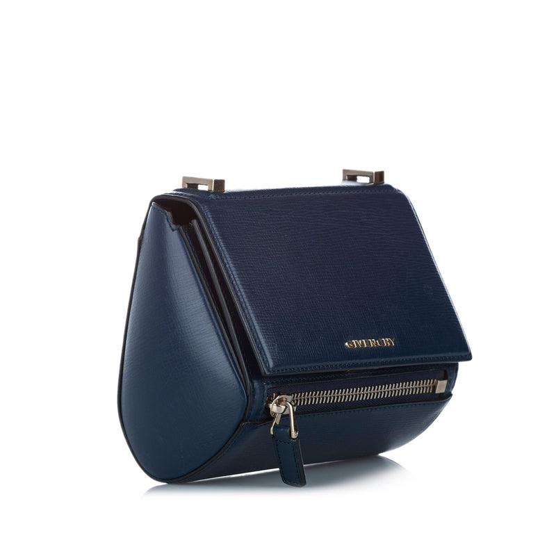 Pandora Box Leather Crossbody Bag Blue - Bag Religion