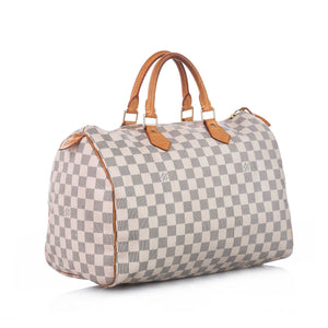 Damier Azur Speedy 35 White - Bag Religion