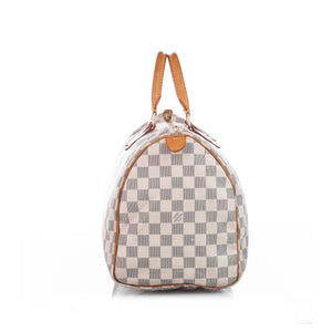 Damier Azur Speedy 35 White - Bag Religion