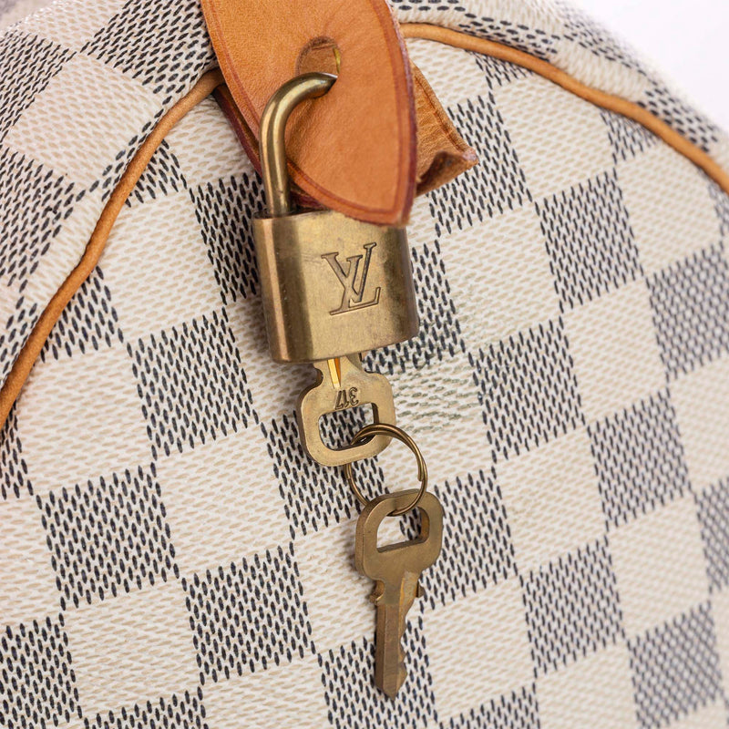 Louis Vuitton Brown Damier Ebene Speedy 35 Bandouliere Boston Bag