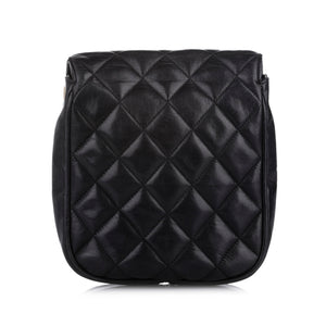 CC Matelasse Lambskin Leather Crossbody Bag Black - Bag Religion
