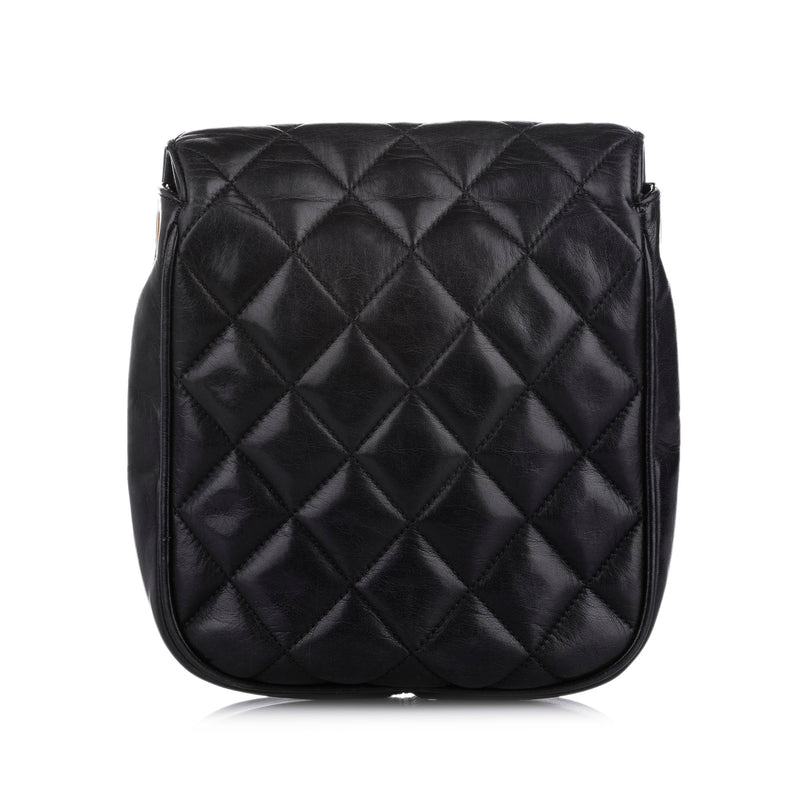 CC Matelasse Lambskin Leather Crossbody Bag Black - Bag Religion