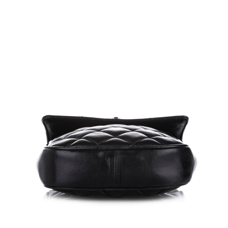 CC Matelasse Lambskin Leather Crossbody Bag Black - Bag Religion