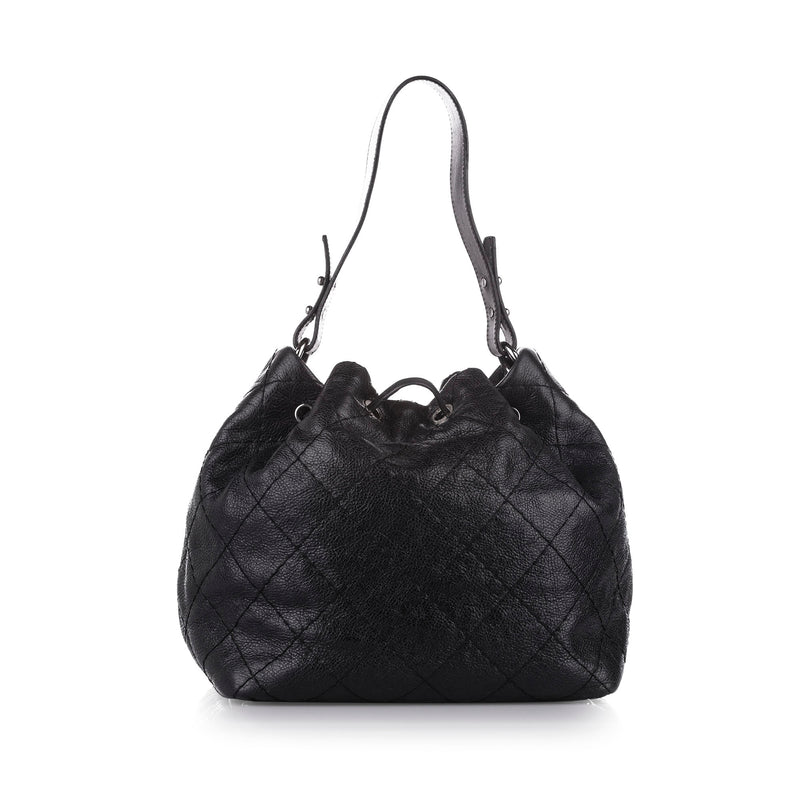 CC Matelasse Leather Bucket Black - Bag Religion