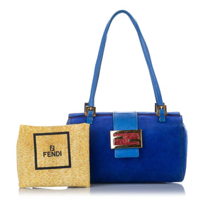 Suede Handbag Blue - Bag Religion