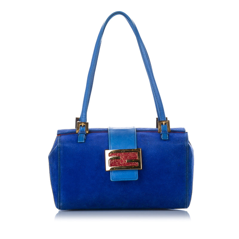 Suede Handbag Blue - Bag Religion