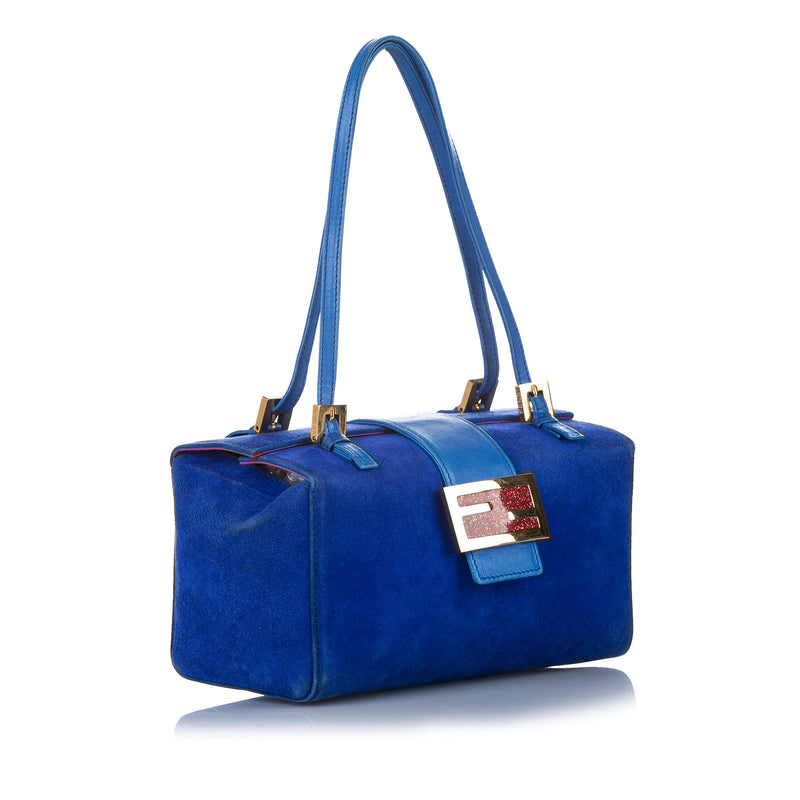 Suede Handbag Blue - Bag Religion