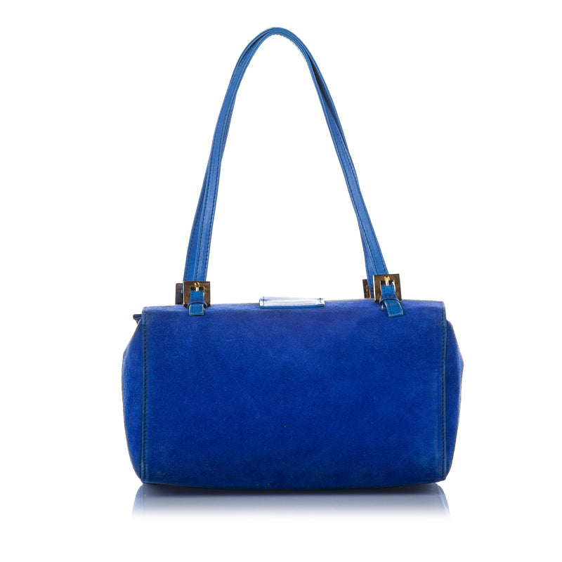 Suede Handbag Blue - Bag Religion