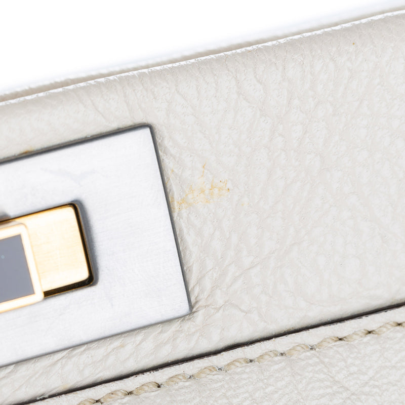 Peekaboo Leather Satchel White - Bag Religion