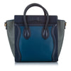 Nano Luggage Leather Satchel Blue - Bag Religion