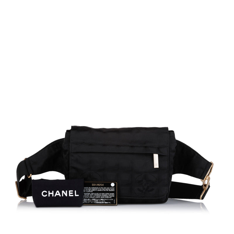 New Travel Line Canvas Belt Bag Black - Bag Religion