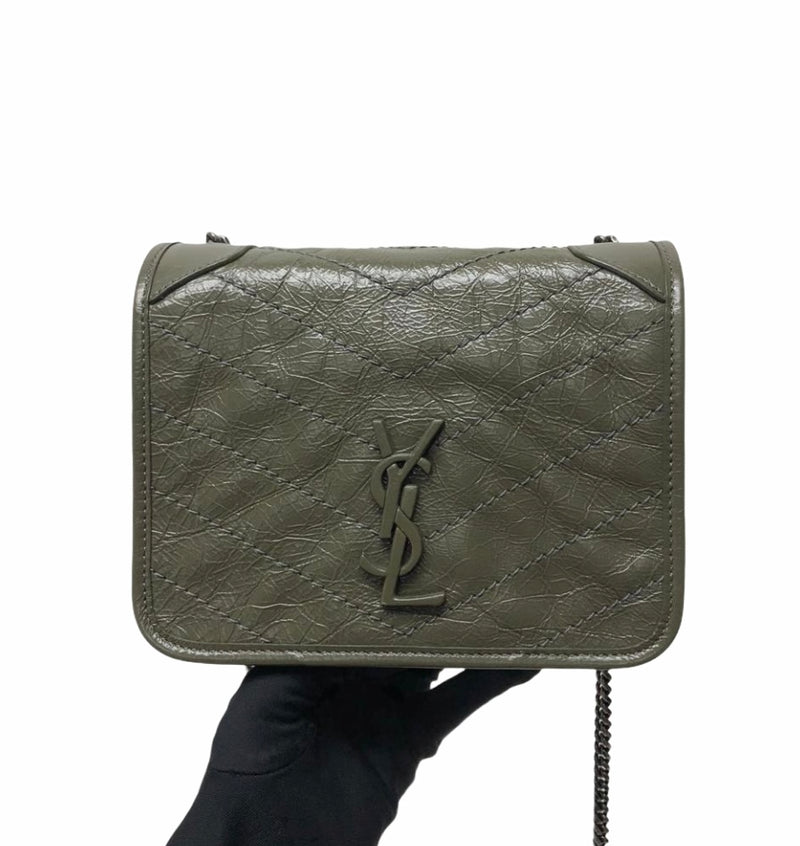 Yves Saint Laurent, Bags, Ysl Yves Saint Laurent Charcoal Caviar Long  Wallet Converted To Crossbody