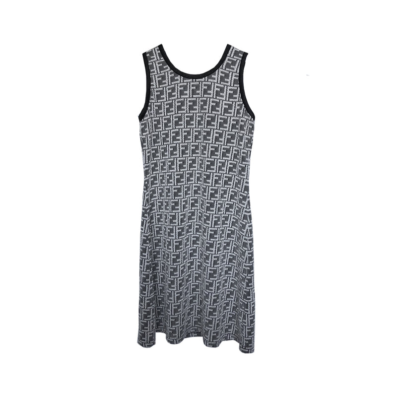 Zucca Pattern Sleeveless Dress