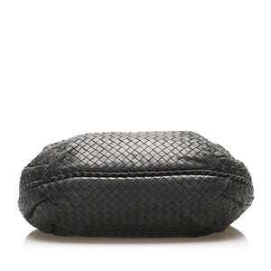 Intrecciato Leather Hobo Bag Black - Bag Religion