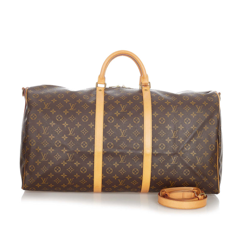 Louis+Vuitton+Speedy+Bandouliere+White+Strap+Duffle+Nano+Brown+