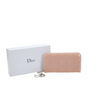 Cannage Patent Leather Wallet Pink - Bag Religion