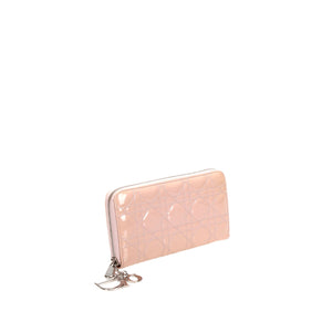 Cannage Patent Leather Wallet Pink - Bag Religion