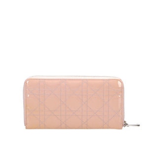 Cannage Patent Leather Wallet Pink - Bag Religion