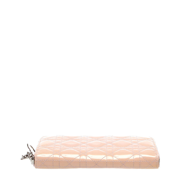 Cannage Patent Leather Wallet Pink - Bag Religion