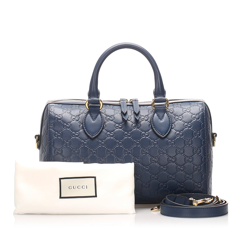 Guccissima Boston Bag Blue GHW