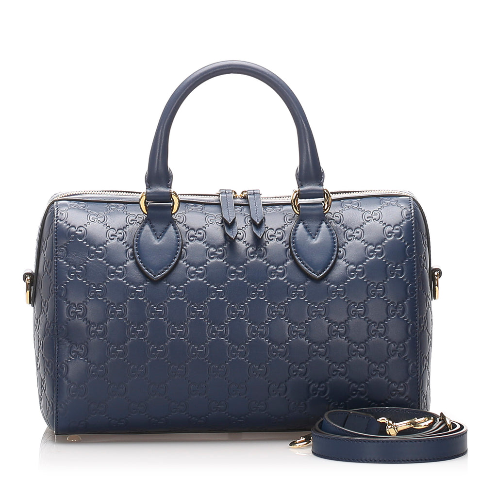 Guccissima Boston Bag Blue GHW