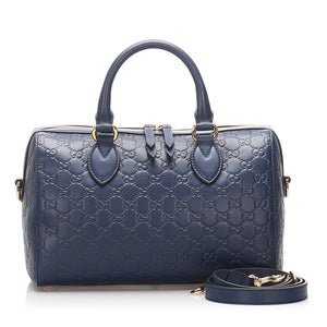 Guccissima Boston Bag Blue GHW