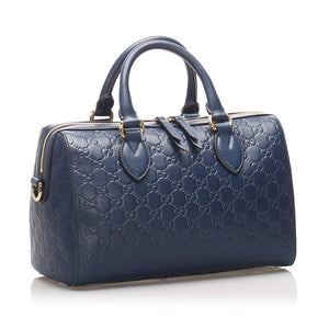 Guccissima Boston Bag Blue GHW