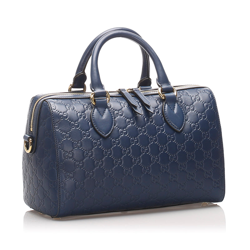 Guccissima Boston Bag Blue GHW