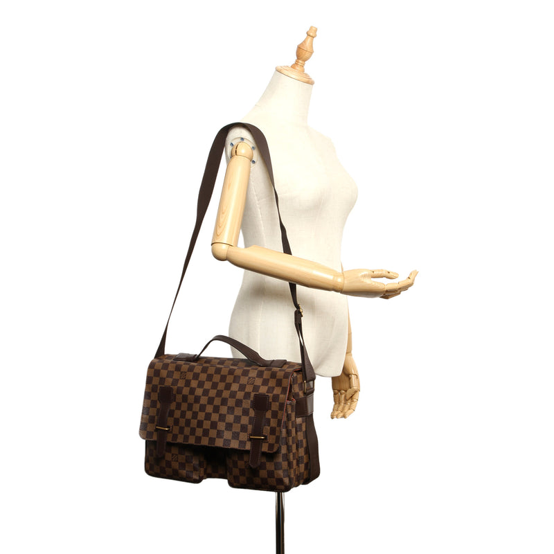 Brown Louis Vuitton Damier Ebene Broadway Crossbody Bag