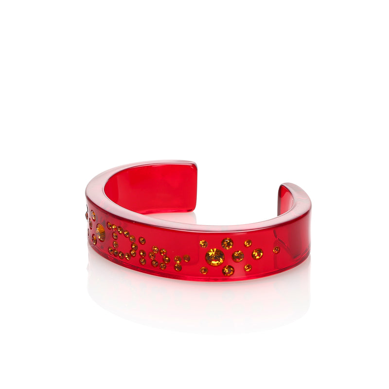 Rhinestone Bangle Red