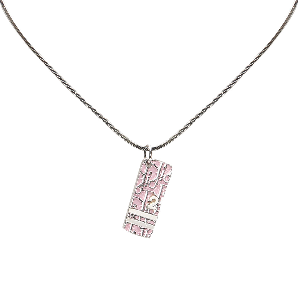 Oblique Trotter Pendant Necklace Pink