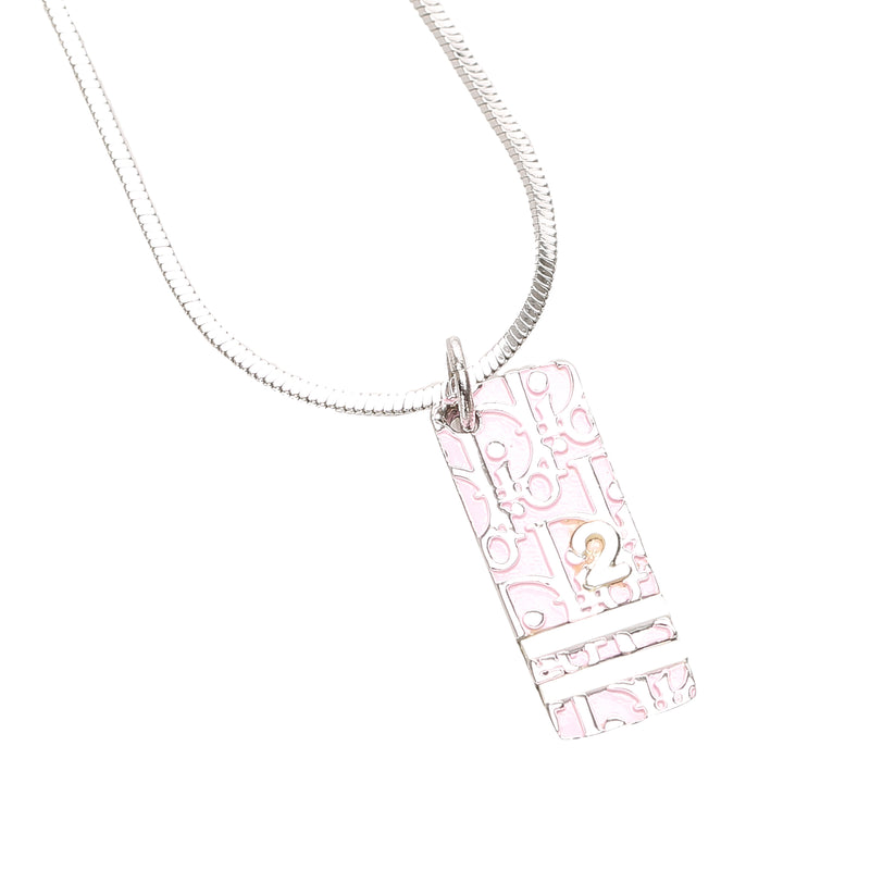 Oblique Trotter Pendant Necklace Pink