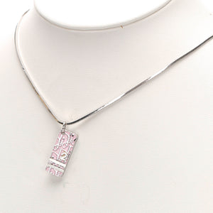 Oblique Trotter Pendant Necklace Pink