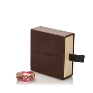 Resin Crystal Inclusion Ring Pink
