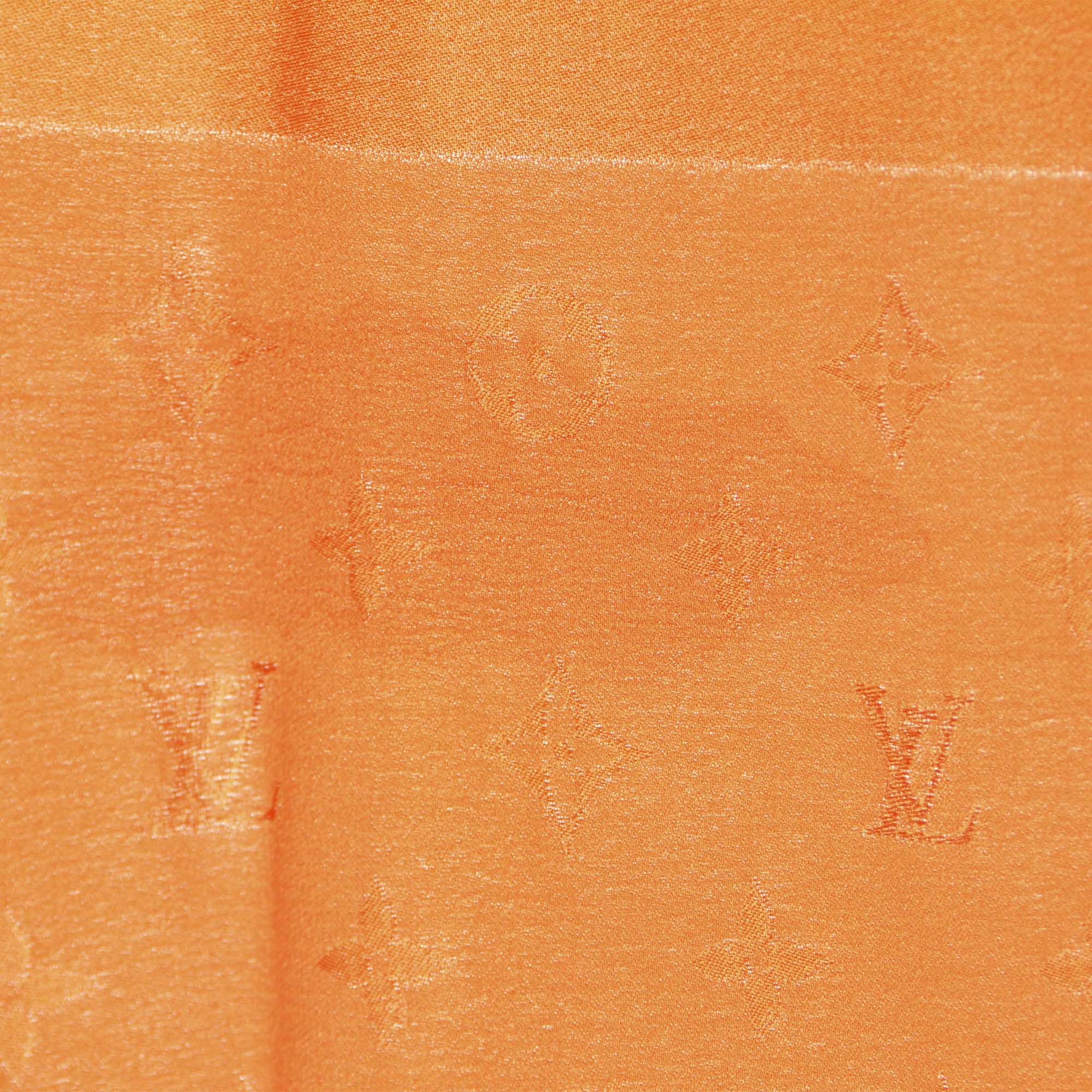 Louis Vuitton Orange Monogram Monaco Silk Scarf – Bag Religion