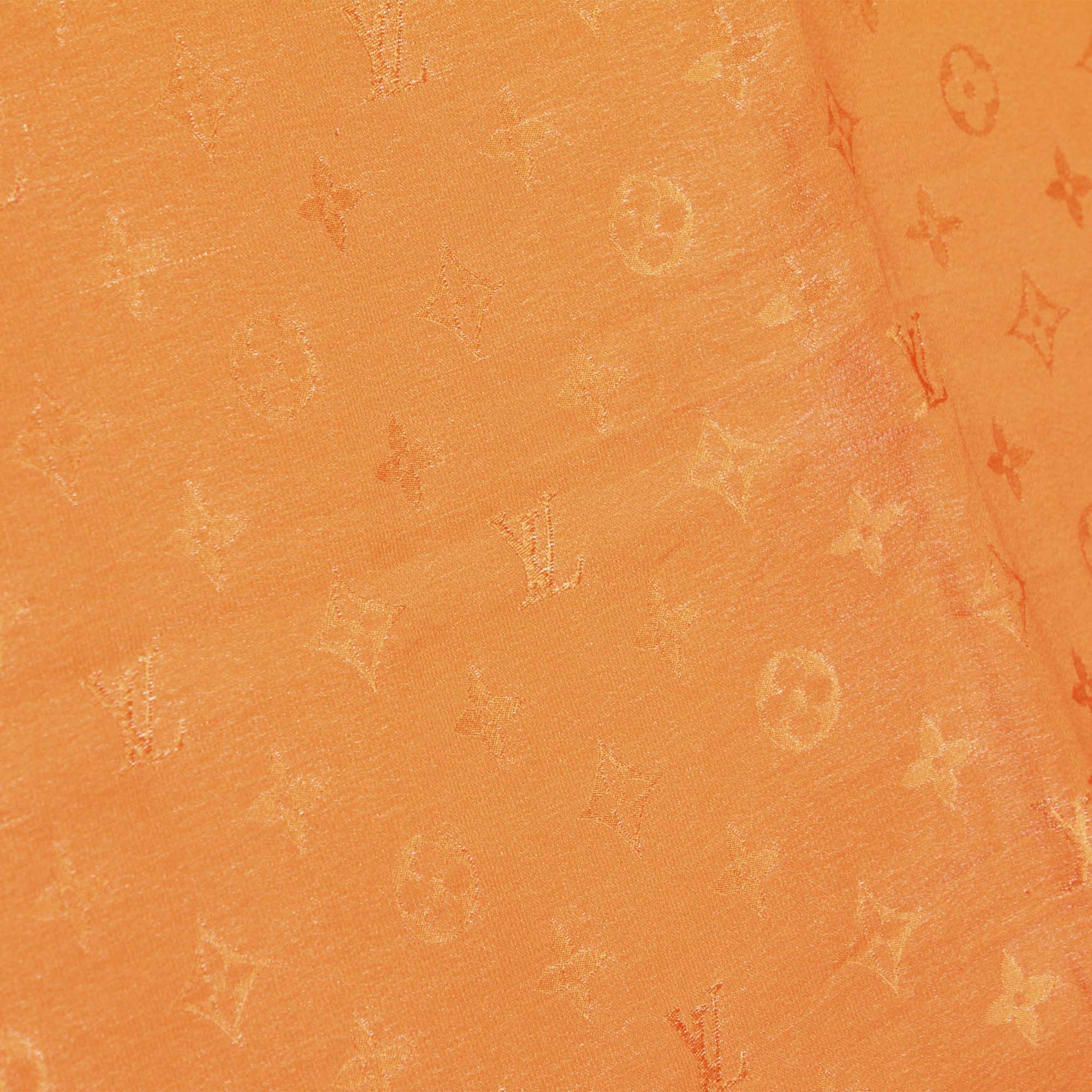 Louis Vuitton Orange Monogram Monaco Silk Scarf – Bag Religion