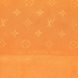 Orange Monogram Monaco Silk Scarf