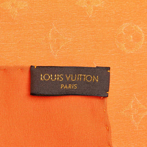 Orange Monogram Monaco Silk Scarf