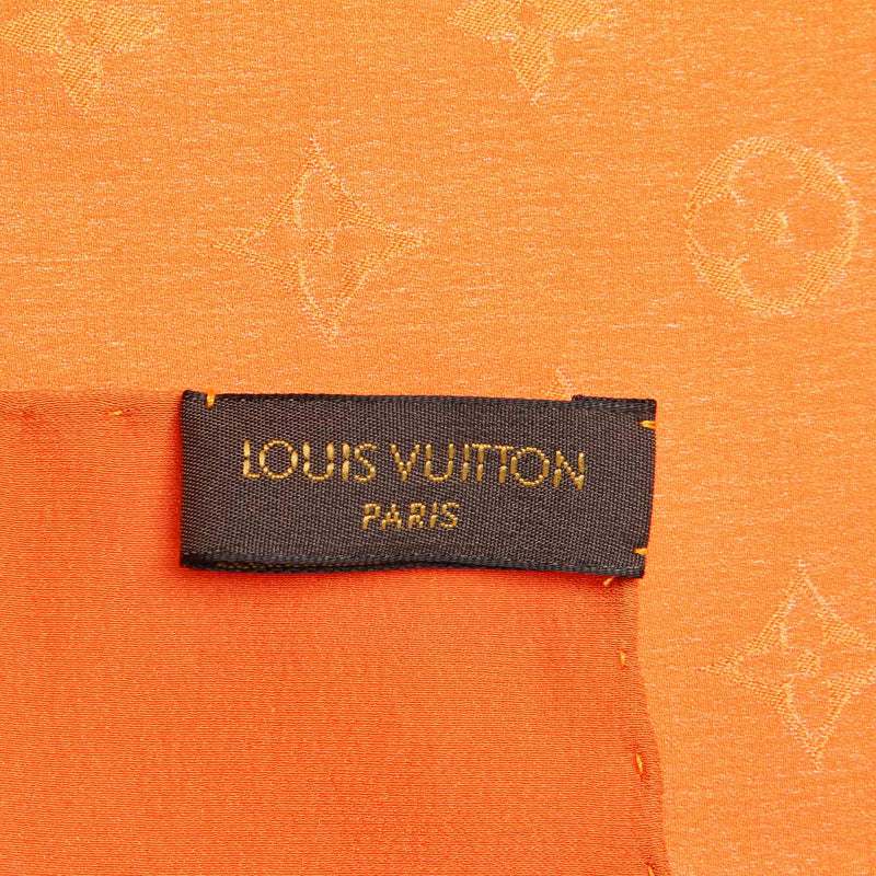 Orange Monogram Monaco Silk Scarf