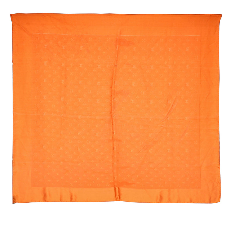 Orange Monogram Monaco Silk Scarf