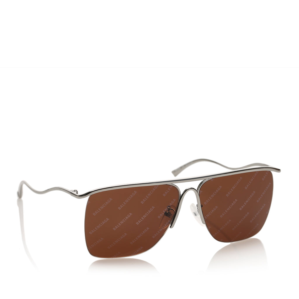 Balenciaga Square Tinted Sunglasses Brown